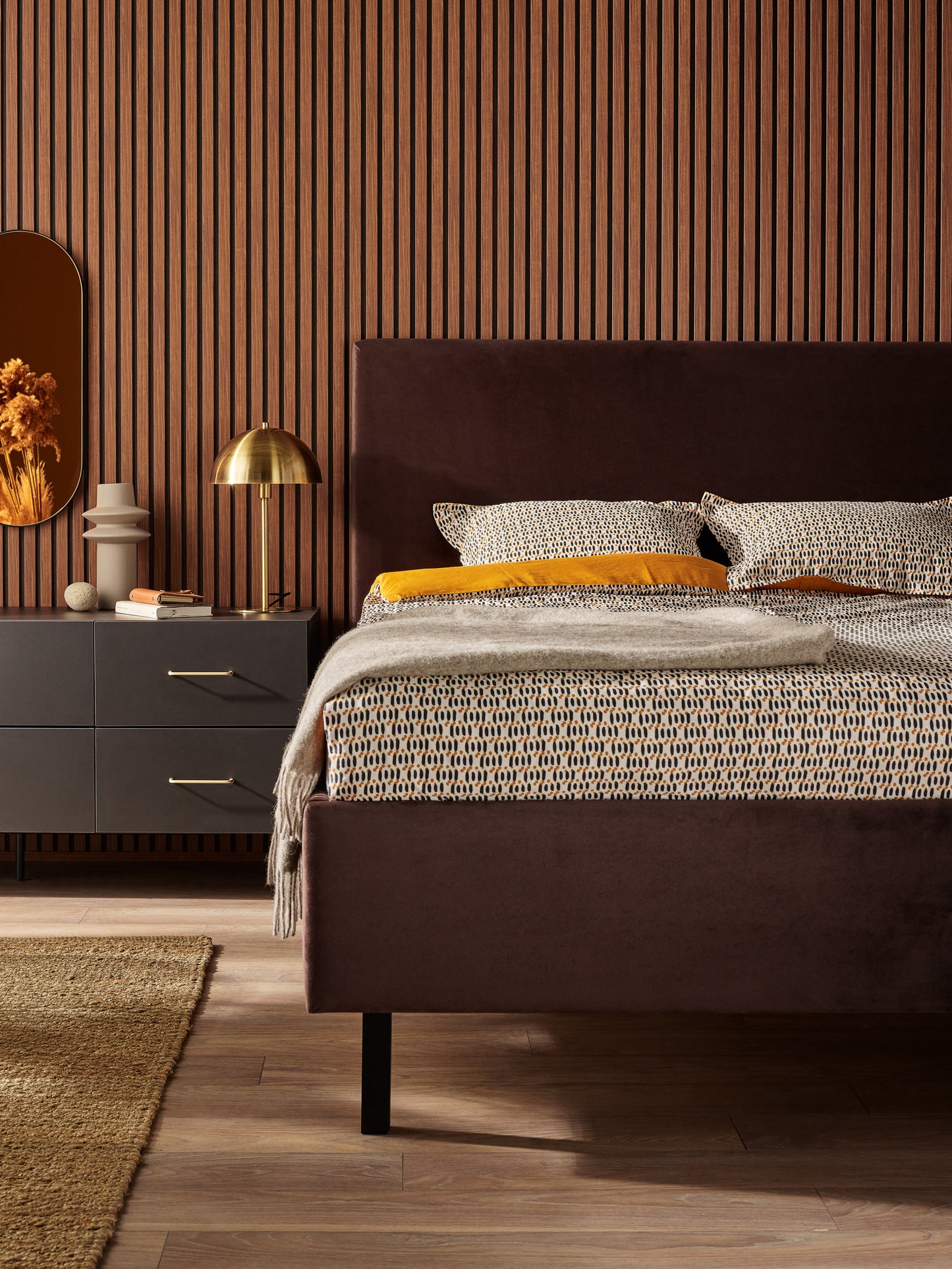 Panou riflaj Vox Linerio M-Line Mocca 265 x 12.2 x 1.2 cm