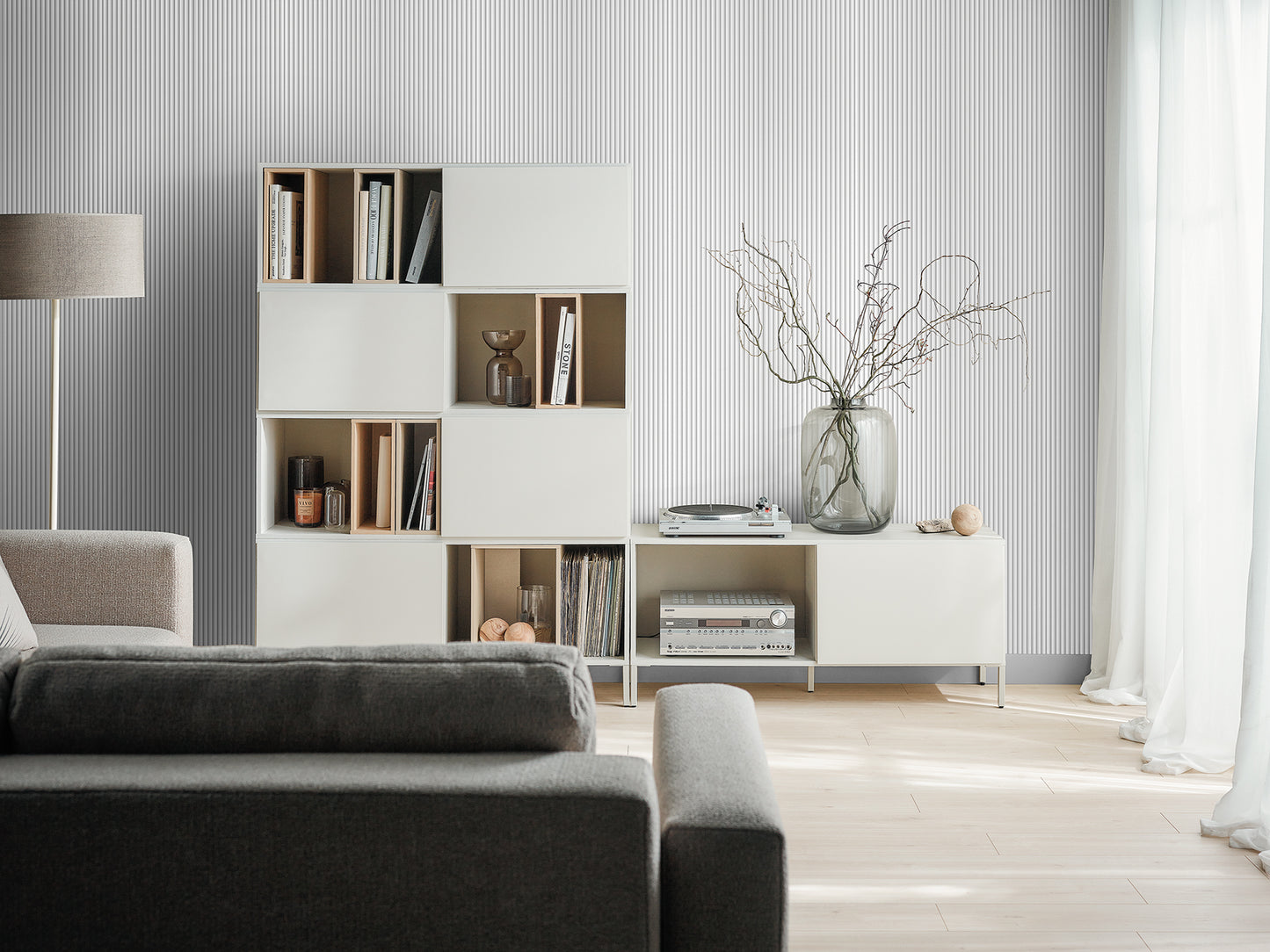 Panou riflaj Vox Linerio XS-Line Oval alb 265 x 30.6 x 0.9 cm