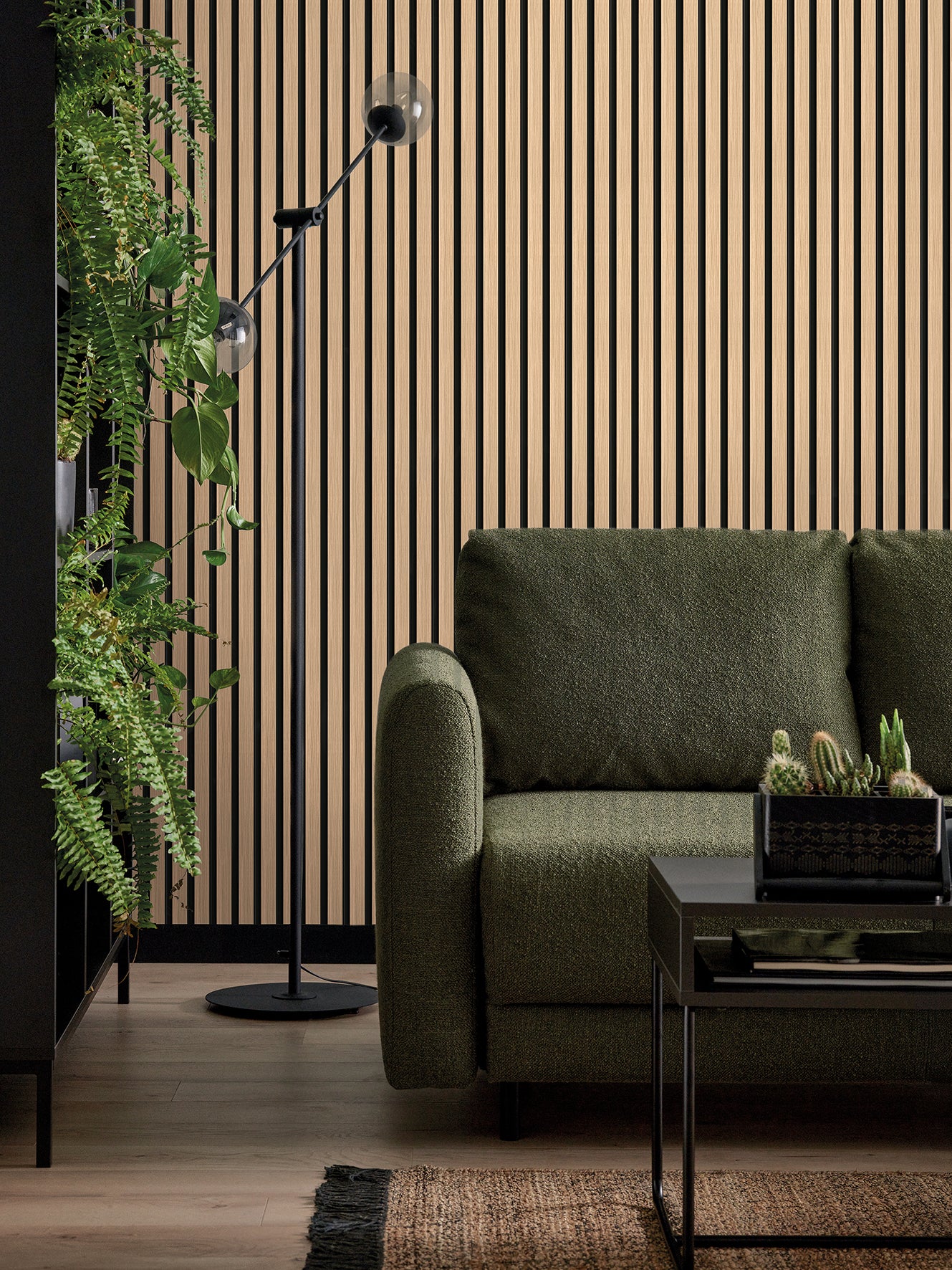 Panou riflaj Vox Linerio M-Line Natural Black Stripes 265 x 12.2 x 1.2 cm